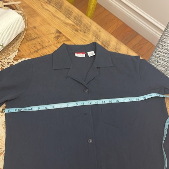 LL Bean traveler button front dress medium navy blue - Picture 5 of 12